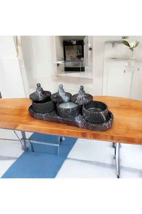 Zarafetin ve Fonksiyonelliğin Buluştuğu Tepsi - Sürpriz Mumlu Dekor