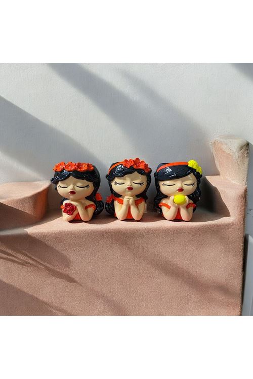 Zarafeti Evinize Taşıyan 3’lü Saksı Kızlar Seti!