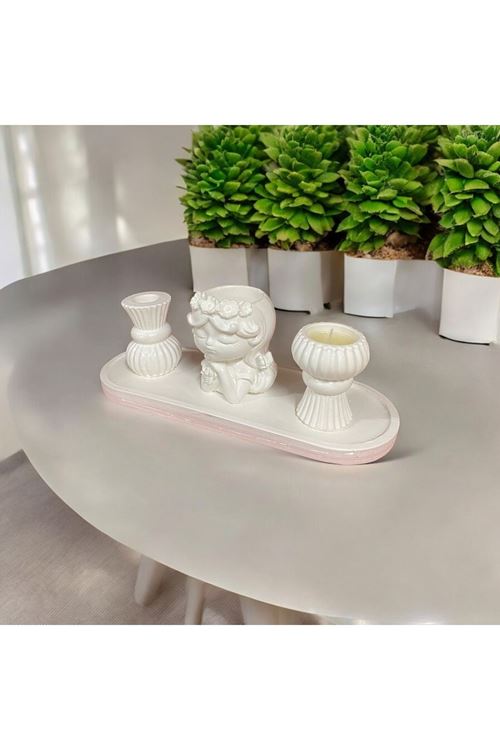 3'lü Dekoratif Mumlu Set