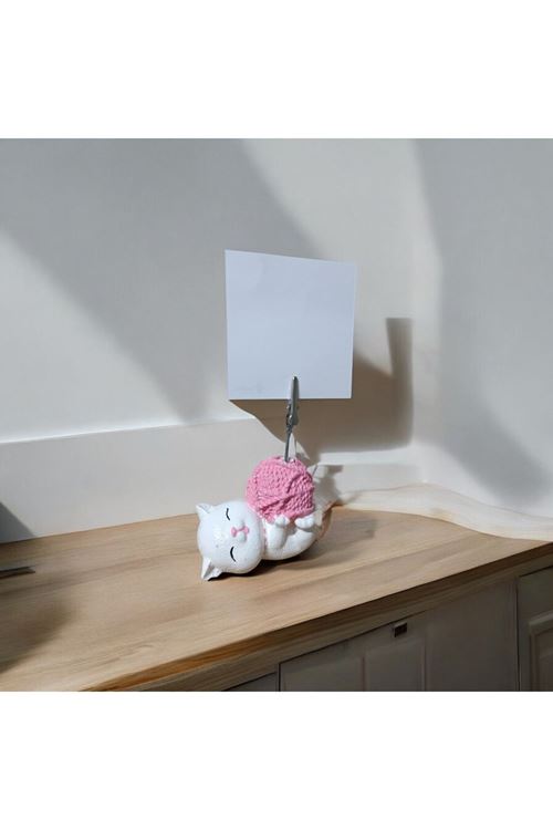 Sevimli Kedi Figürlü Not Tutucu - Şirin ve İşlevsel Masa Dekoru