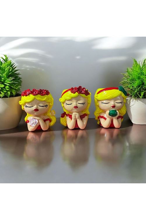 Zarafeti Evinize Taşıyan 3’lü Saksı Kızlar Seti!