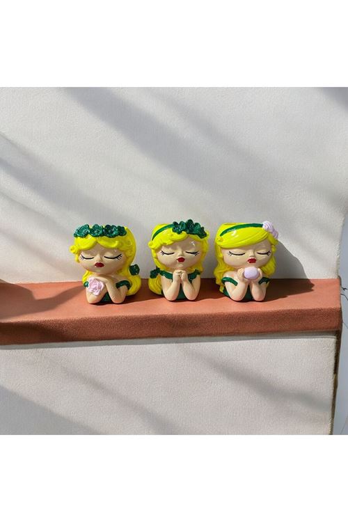 Zarafeti Evinize Taşıyan 3’lü Saksı Kızlar Seti!