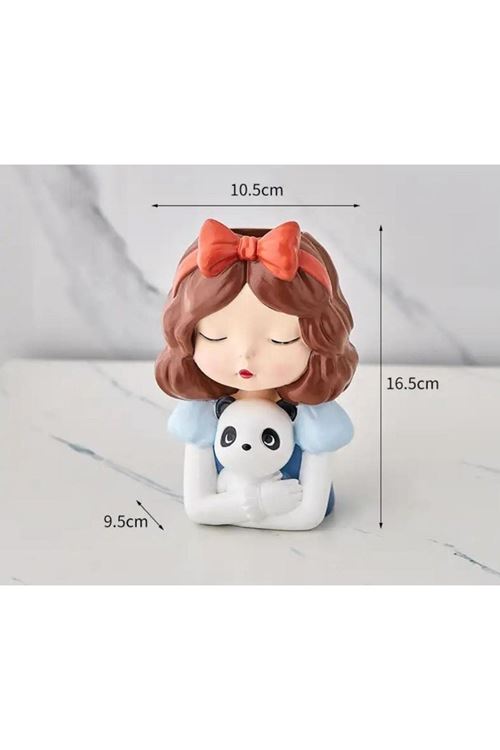 Yeni Cici Kız Sukulent Ve Kaktüs Saksısı, Kalemlik Orta Boy 