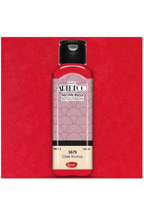 Artdeco Akrilik Boya 140ml Çilek Kırmızı 3675