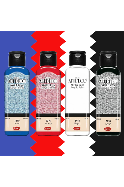 Artdeco Akrilik Boya 140ml 4'set