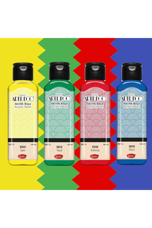 Artdeco Akrilik Boya 140ml 4'set