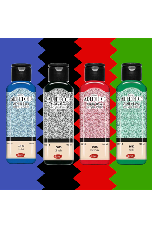 Artdeco Akrilik Boya 140ml 4'set