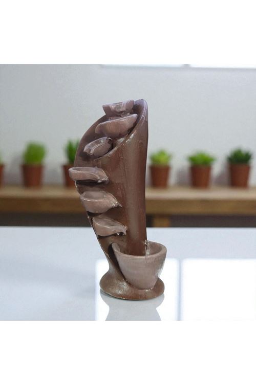 Kahverengi Şelale Formlu Geri Akışlı Tütsülük