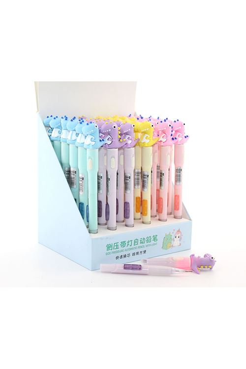 07 Uçlu Ledli Dinazor Tasarımlı Kalem