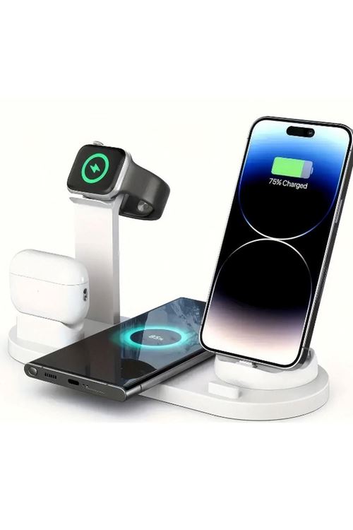 Çok İşlevli Şarj İstasyonu Beyaz Renk