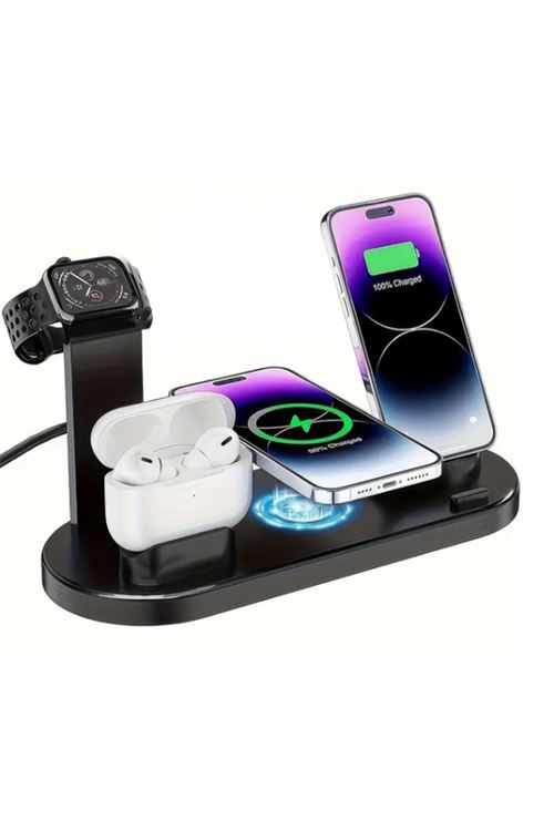 Çok İşlevli Şarj İstasyonu Siyah Renk