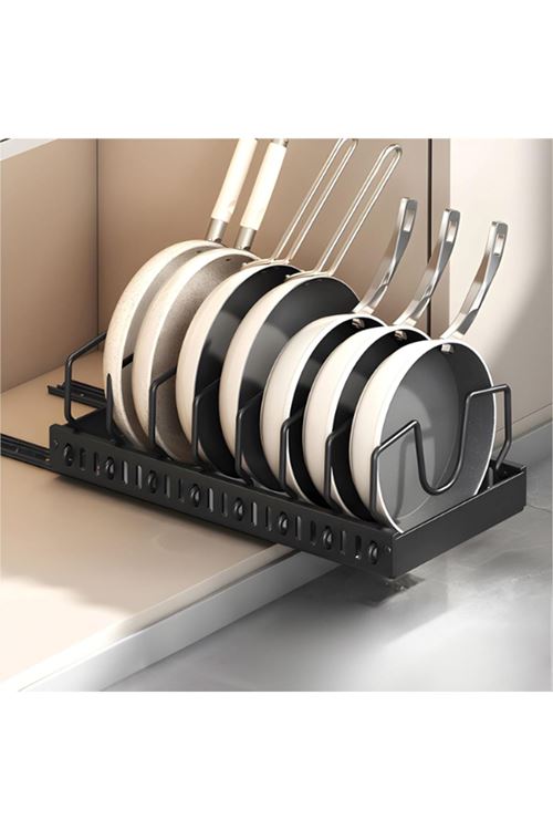 Teleskopik Raylı Tava Tencere Organizeri