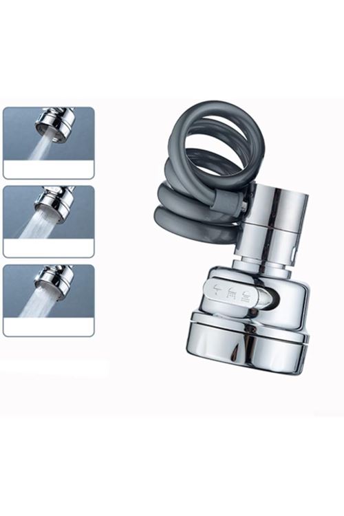 Uzatılabilir Hortumlu 3 Fonksiyonlu Musluk Başlığı