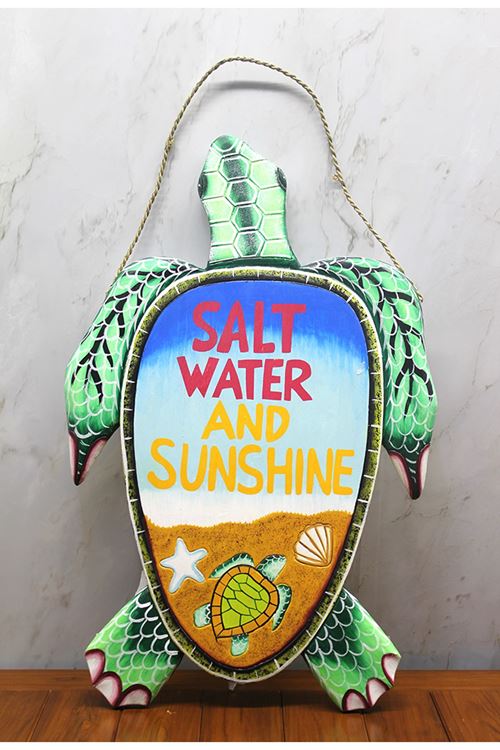 Ahşap Duvara Asmalı Kaplumbağa