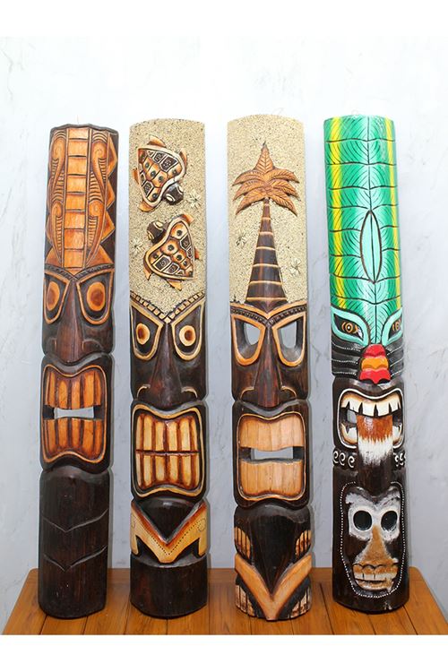 Ahşap Duvara Asmalı Maske 1 Metre