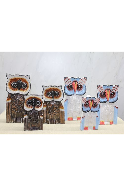 Ahşap 3'lü Baykuş Seti 30 cm