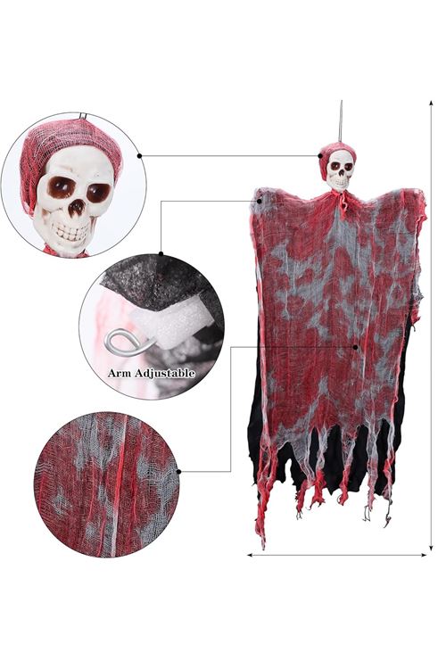 LED IŞIKLI KAHKAHA ATAN SESLİ SENSÖRLÜ KURU KAFA