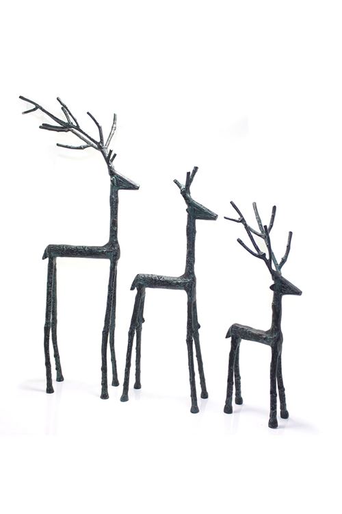Metal 3'lü Geyik Seti