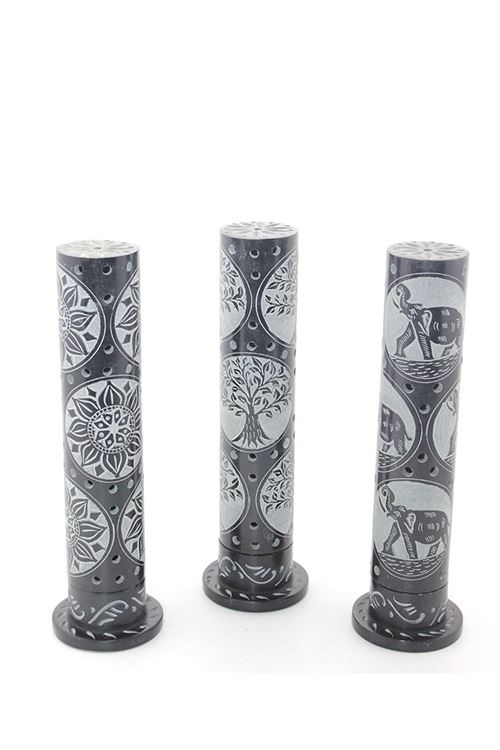 Obsidian Taşı İşlemeli Kule Tütsülük Model 2