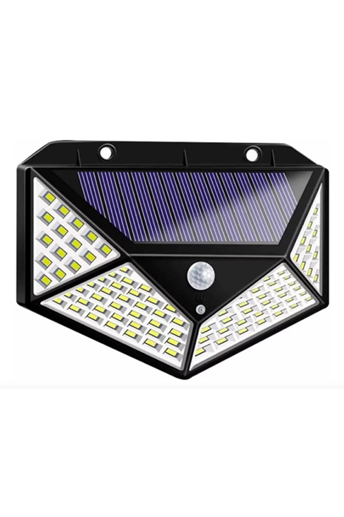 Solar Hareket Sensörlü Duvar Lambası 100 Led