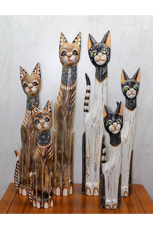 Ahşap 3'lü Kedi Seti 1 Metre Model 3