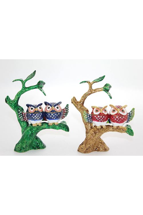 Taşlı Dal Üstünde 2'li Baykuş