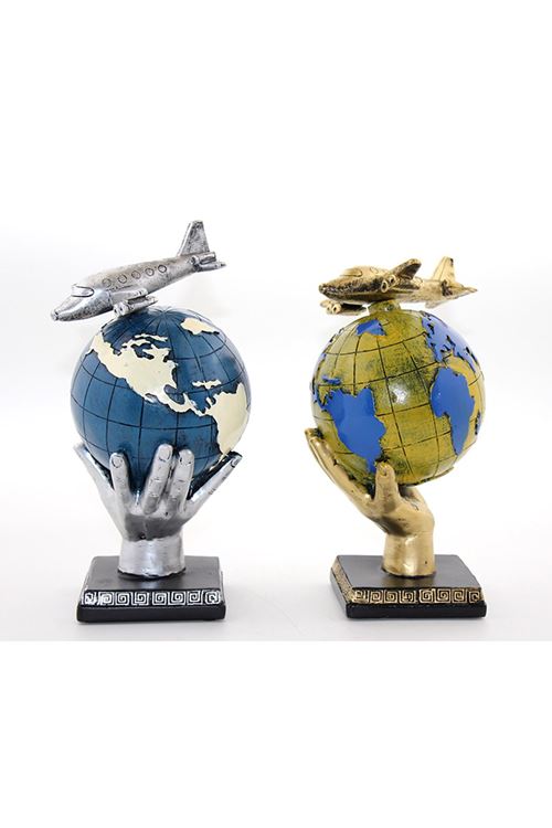 Polyester Uçaklı Dünya Küre