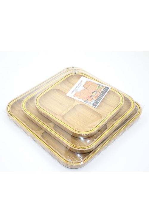 3'lü Ahşap Kahvaltı Çerez Ve Meyve Sunum Tabağı