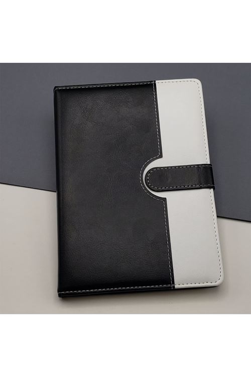 Tarihsiz Ajanda Defter Siyah Beyaz Renk