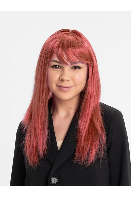 Kızıl Renk Düz Kesim Peruk