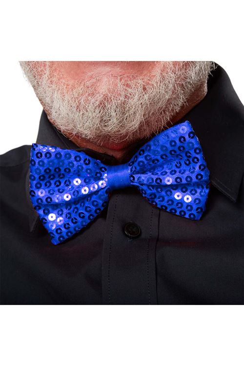 Mavi Payetli Pullu Papyon