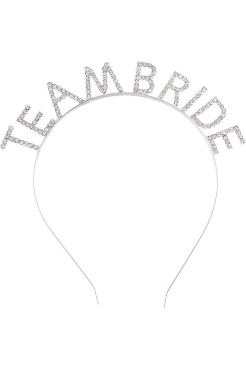 Gümüş Kaplama Kristal Taşlı Team Bride Taç