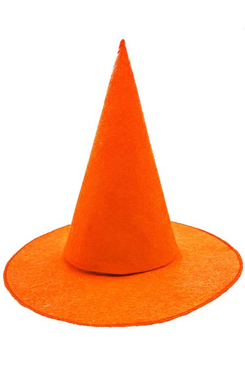 Turuncu Keçe Cadı Şapkası
