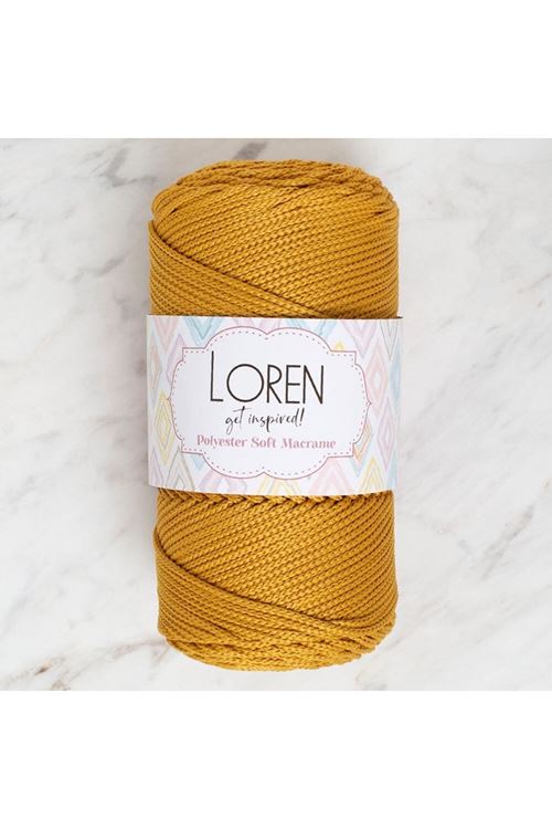 Loren Polyester Soft Macrame Hardal El Örgü İpi - LM061 - 34449