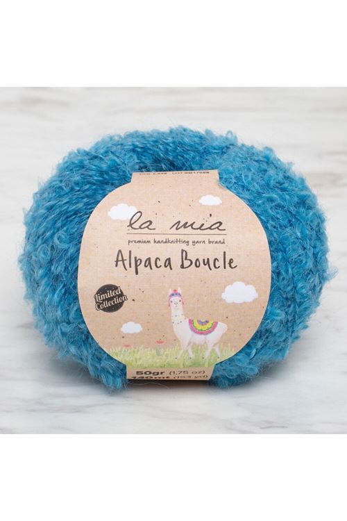 La Mia Alpaca Boucle 50 Gr Mavi El Örgü İpi - L339 - 34390