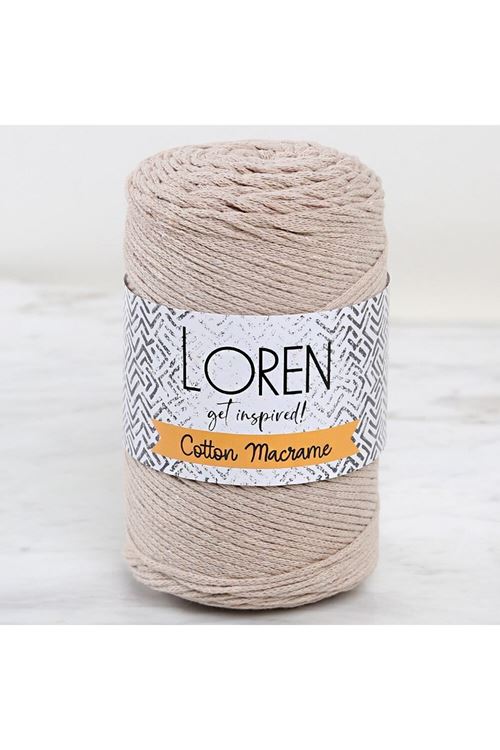 Loren Cotton Macrame Bej - R084 - 34363