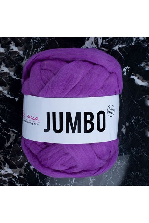 La Mia Jumbo Mor Dev Yün El Örgü İpi - J6