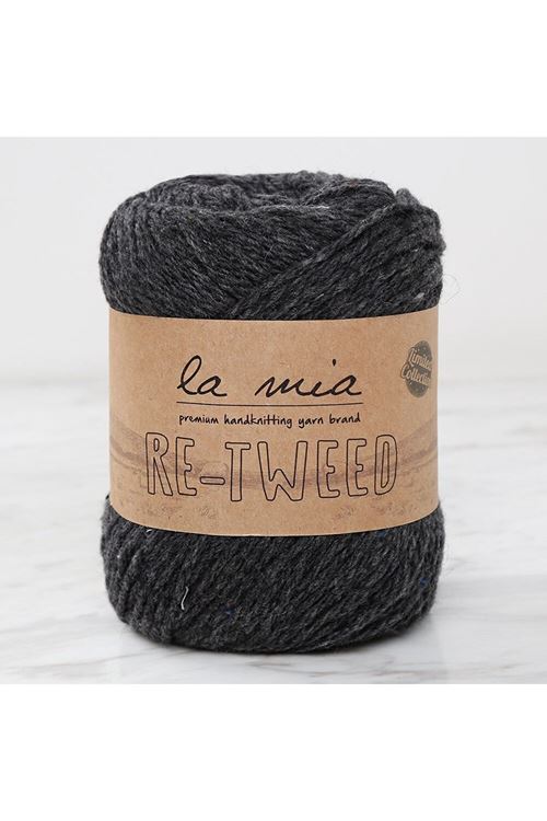 La Mia Re-Tweed Koyu Gri Melanj El Örgü İpi - L158