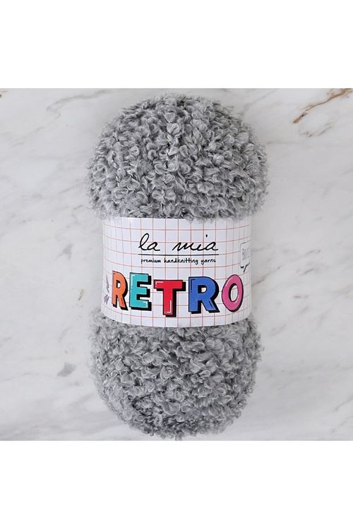 La Mia RETRO Gri El Örgü İpi - LM6805