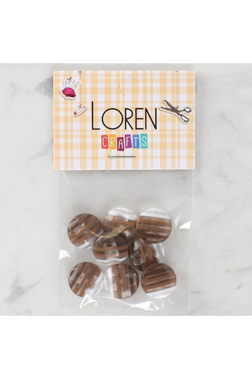Loren Crafts 8'li Desenli Düğme - 1088