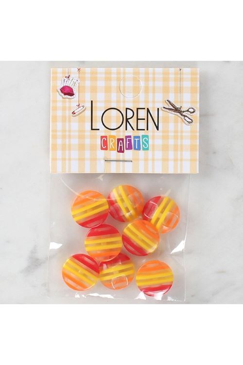 Loren Crafts 8'li Desenli Düğme - 1102