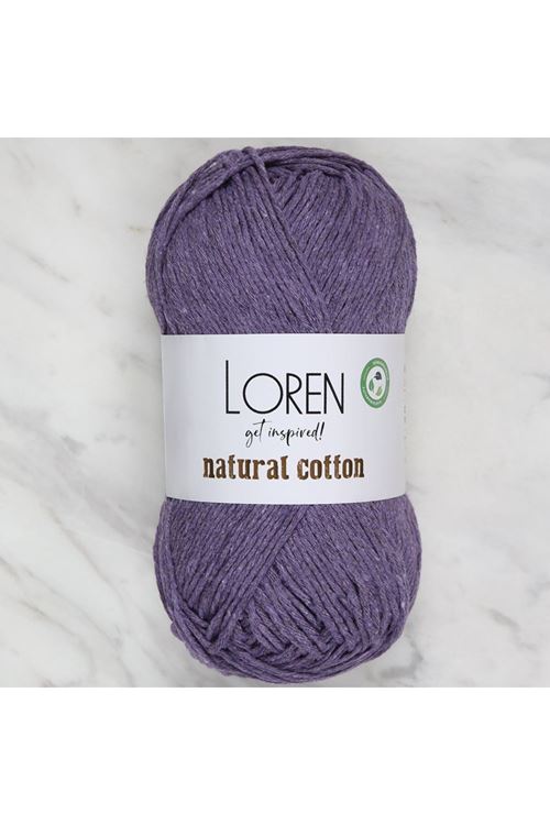 Loren Natural Cotton Mor El Örgü İpi - R093