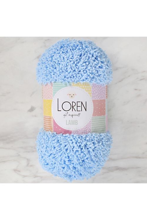 Loren Lamb Bebe Mavi El Örgü İpi - R040