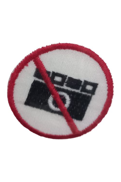 Aplike Ütü İle Yapışan Fotoğraf Makinesi Yasak Arma 3 cm