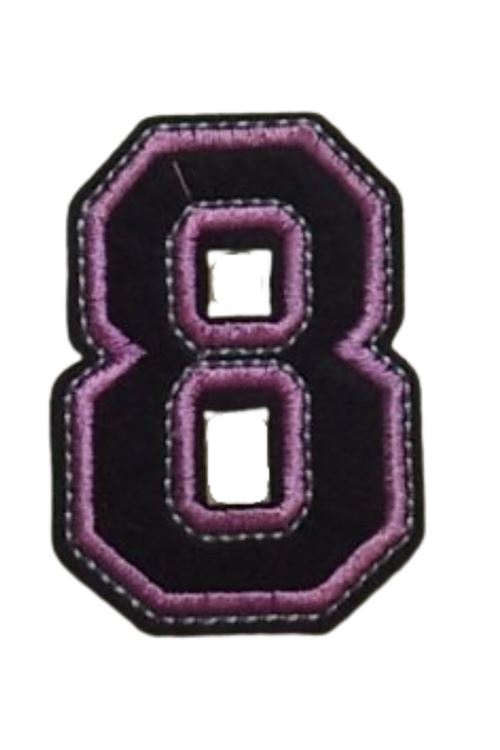 Aplike Ütü İle Yapışan 8  Rakamı  Arma 3x4 cm