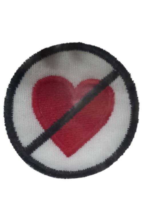 Aplike Ütü İle Yapışan Kalp Girilmez Arma 3 cm
