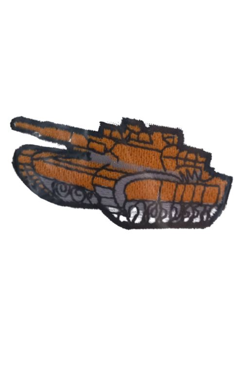 Aplike Ütü İle Yapışan Tank Turuncu Arma 4x3 cm
