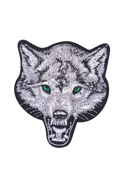 Aplike Ütü İle Yapışan Kurt Yeşilgöz Arma 7x6 cm