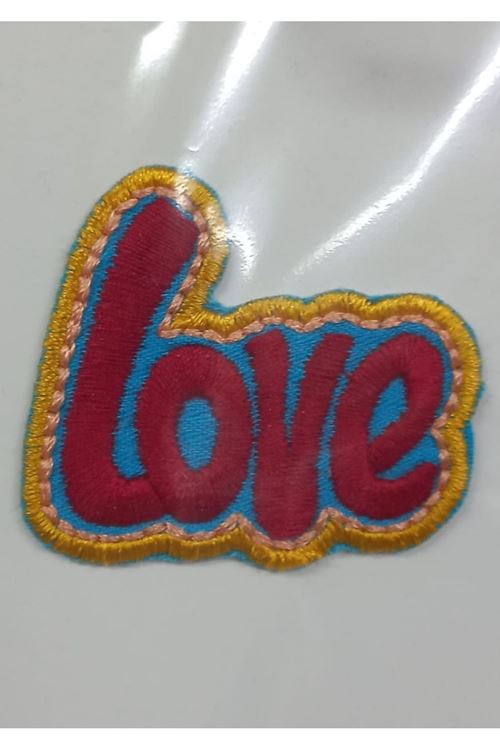 Aplike Ütü İle Yapışan Love Arma 4x2 cm
