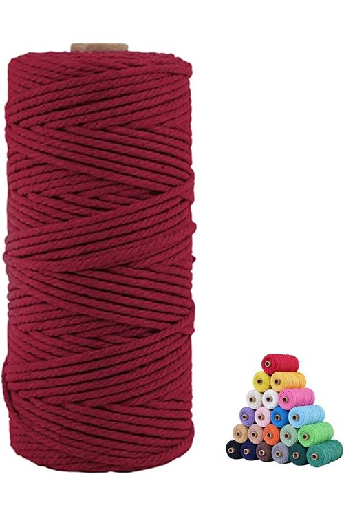Pamuk Makrome 2 mm Bordo